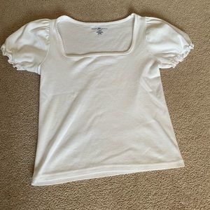 brandy melville white square neck top